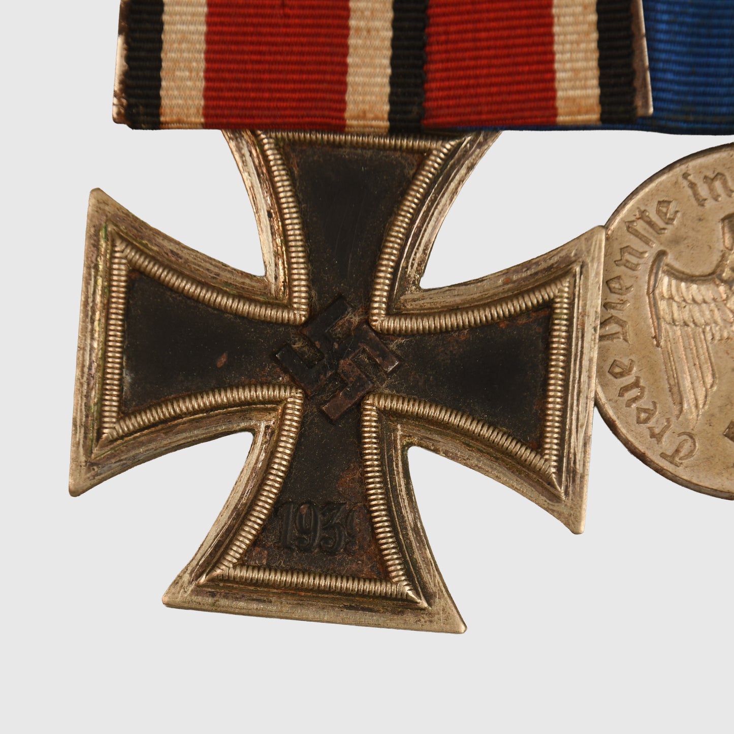 GERMAN WWII ARMED FORCES LONG SERVICE TRIO OF MEDALS