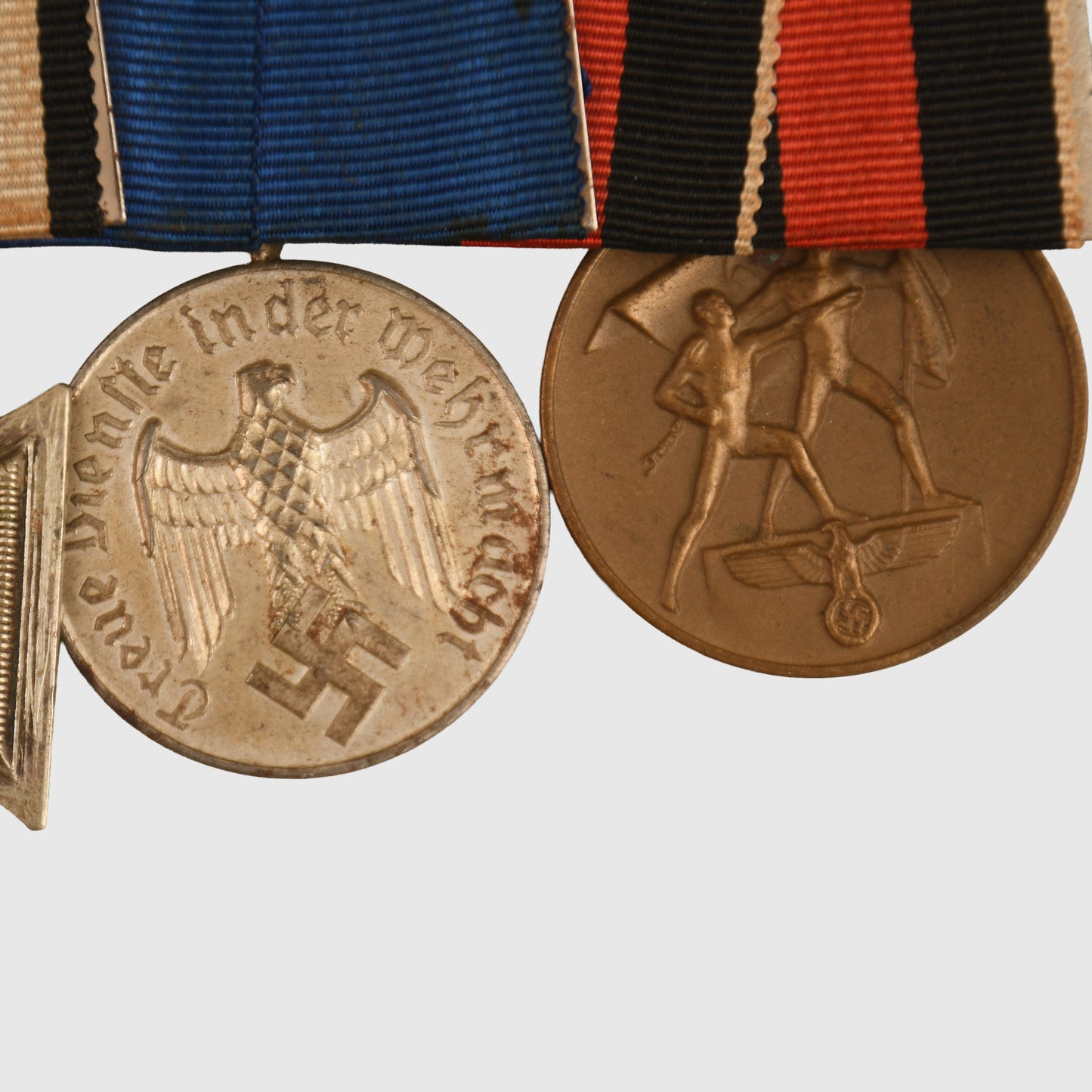 GERMAN WWII ARMED FORCES LONG SERVICE TRIO OF MEDALS