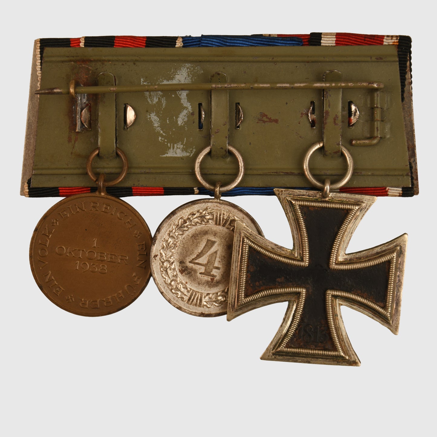 GERMAN WWII ARMED FORCES LONG SERVICE TRIO OF MEDALS