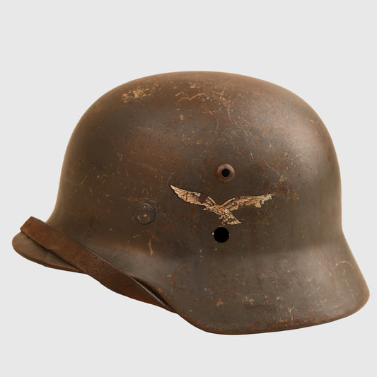 German WWII M35 Luftwaffe Single Decal Combat Helmet