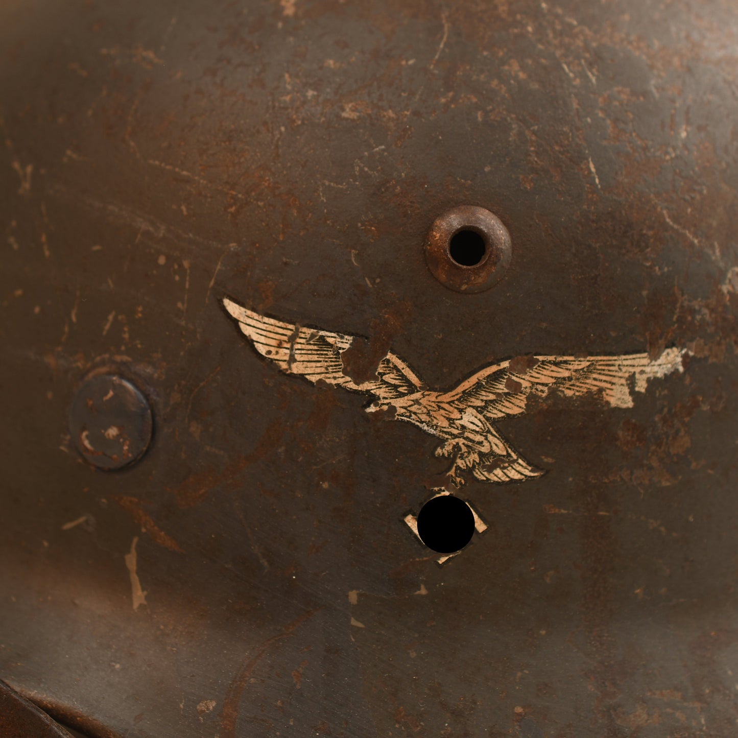 German WWII M35 Luftwaffe Single Decal Combat Helmet