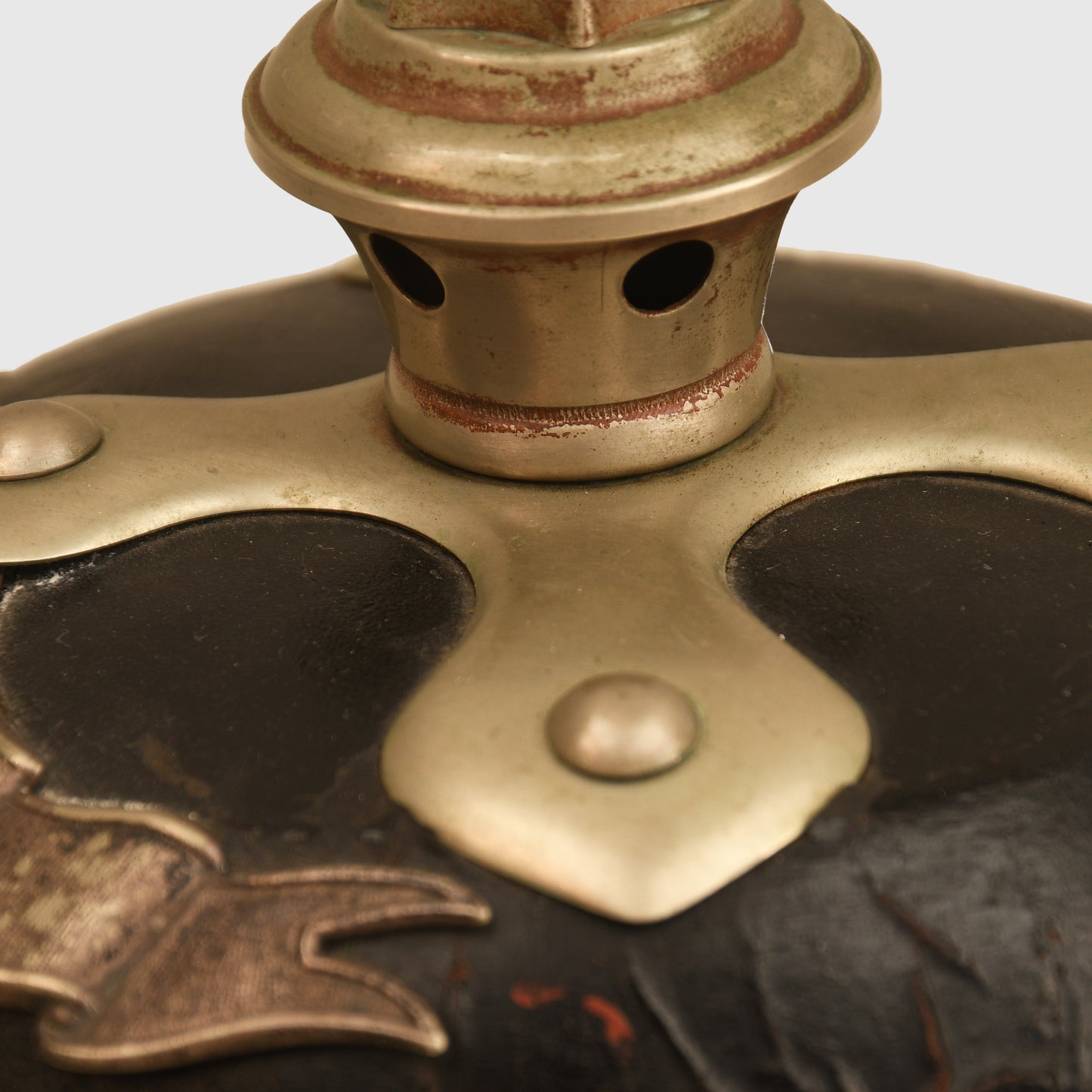 German WWI Hesse 115th Battle Damaged Pickelhaube