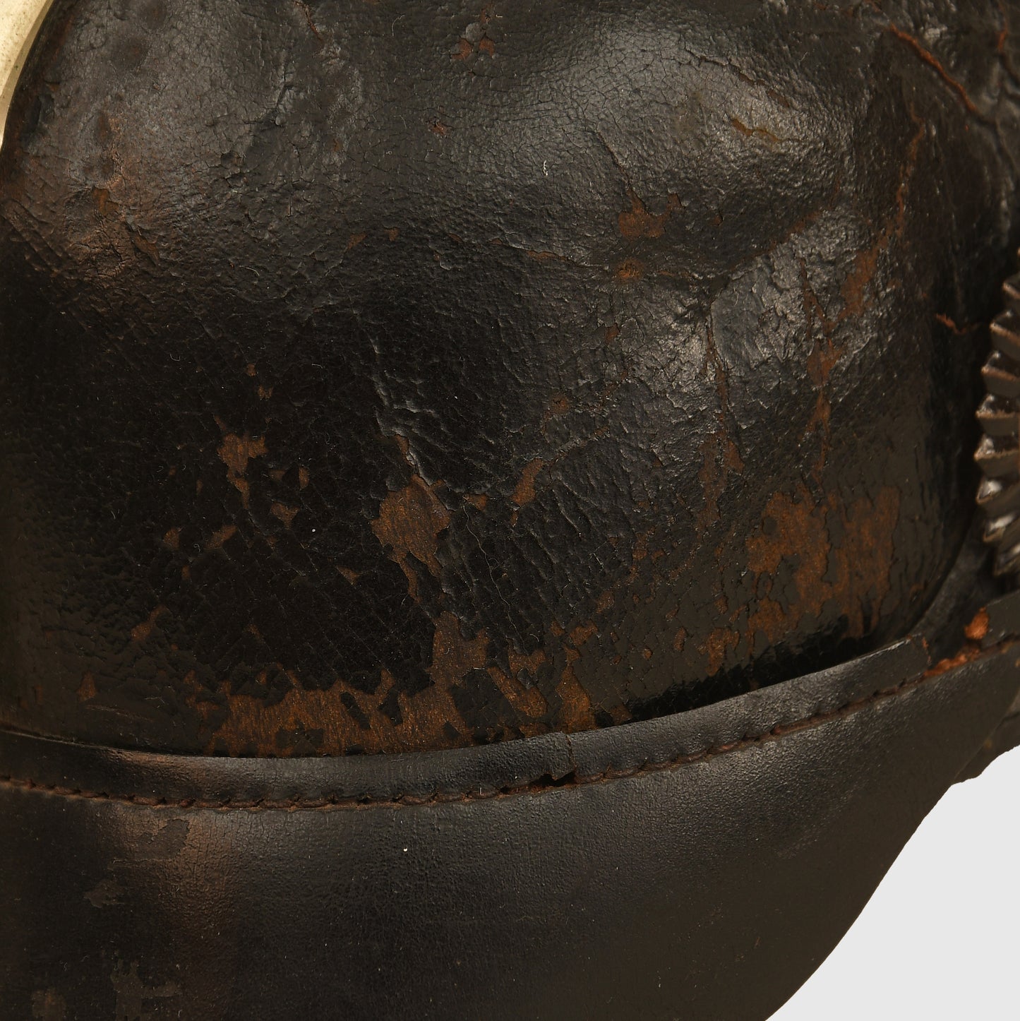 German WWI Hesse 115th Battle Damaged Pickelhaube