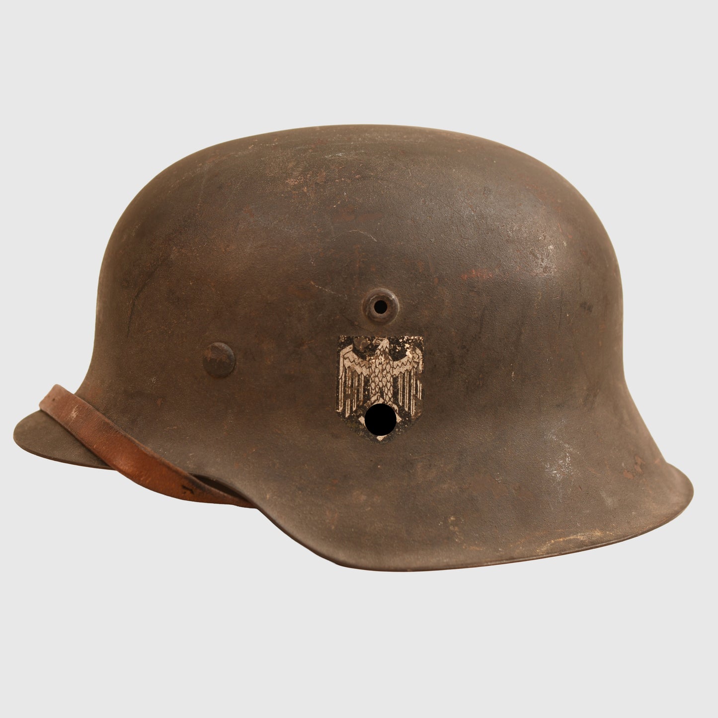 German WWII Army Single Decal M42 Raw Edge Combat Helmet