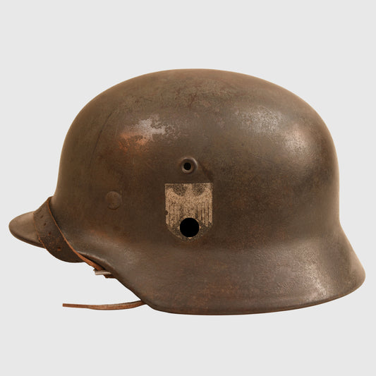 German WWII Army M.40 Single Decal Combat Helmet