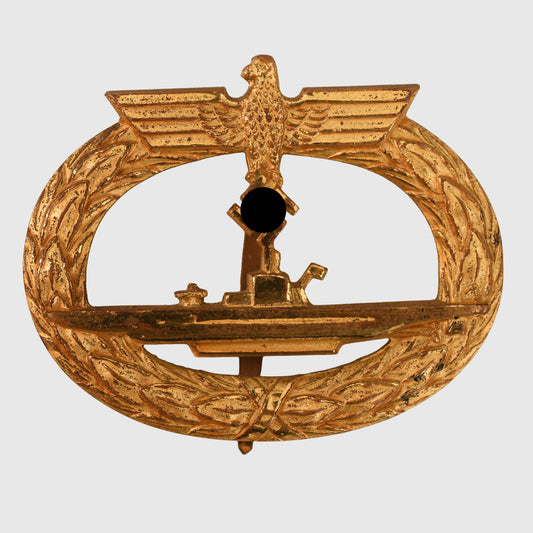 GERMAN WWII KRIEGSMARINE SUBMARINE SERVICE BADGE - NEAR MINT