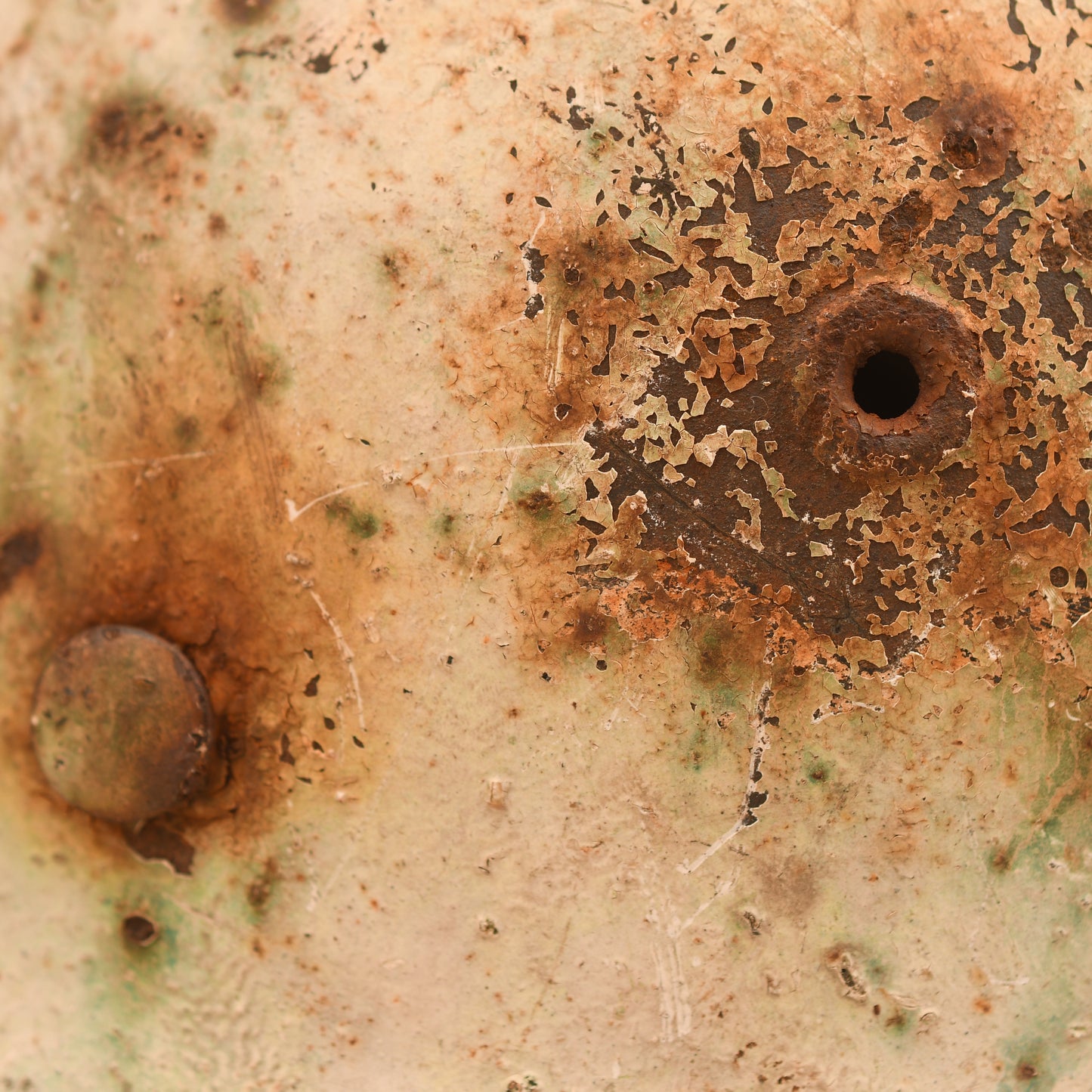 GERMAN WWII WHITE RED CROSS M.42 COMBAT HELMET - BARN STORED