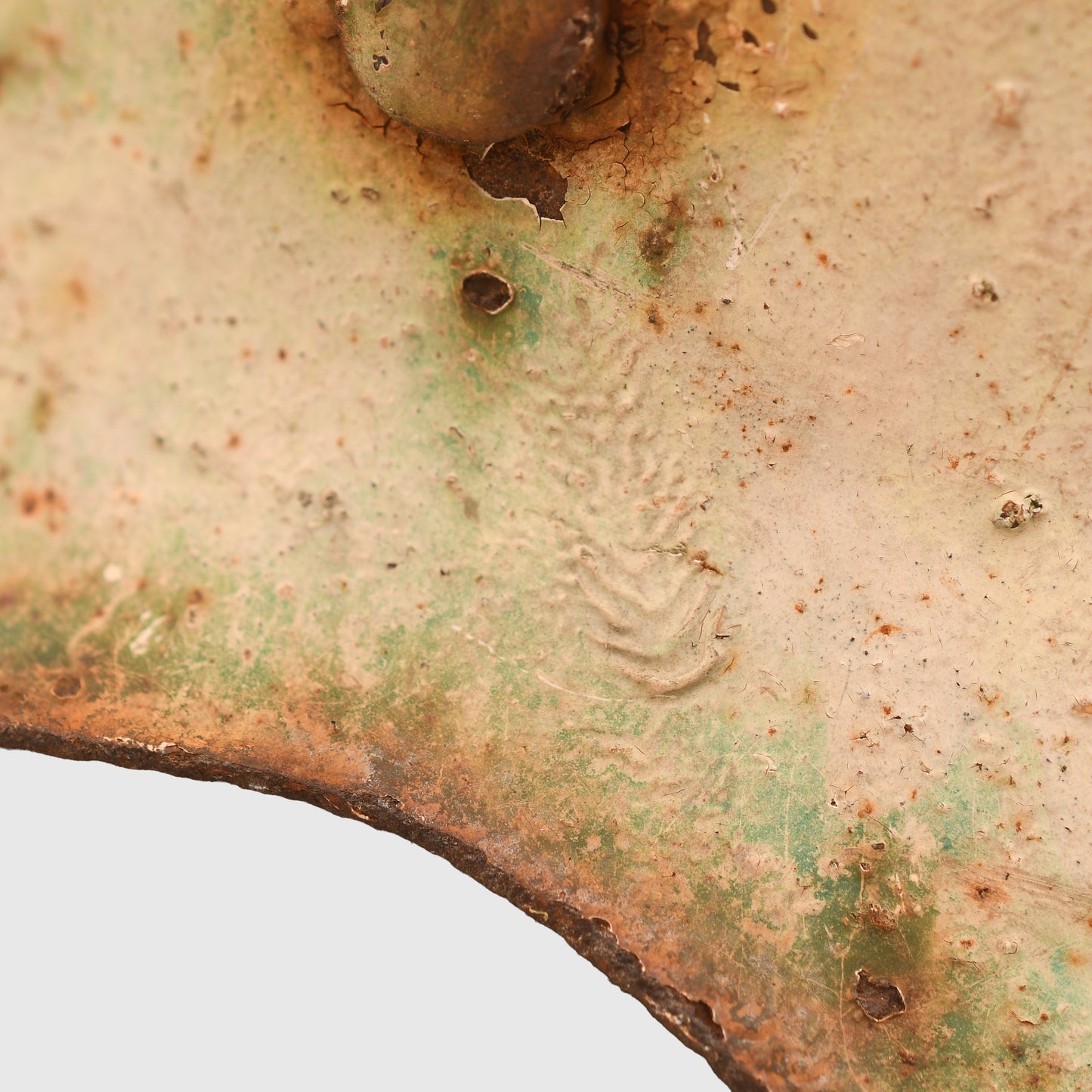 GERMAN WWII WHITE RED CROSS M.42 COMBAT HELMET - BARN STORED