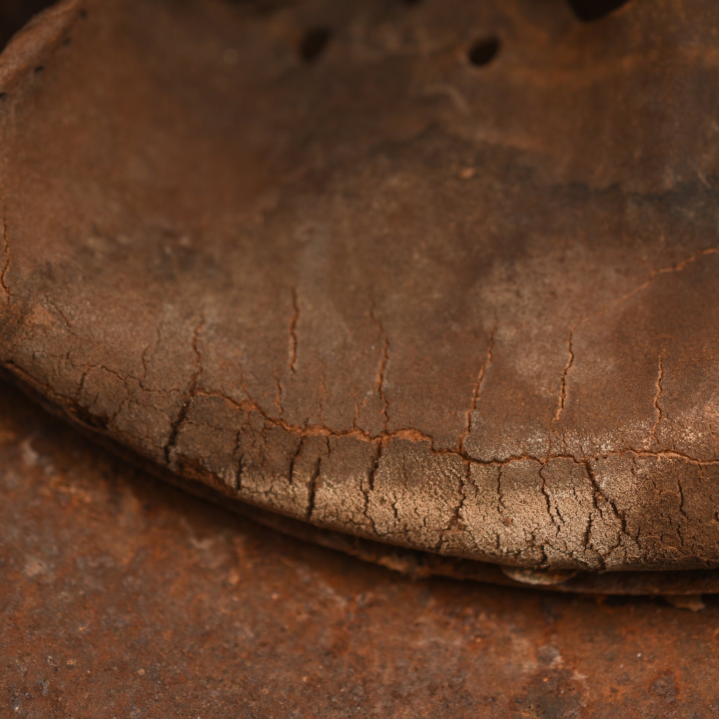 GERMAN WWII WHITE RED CROSS M.42 COMBAT HELMET - BARN STORED