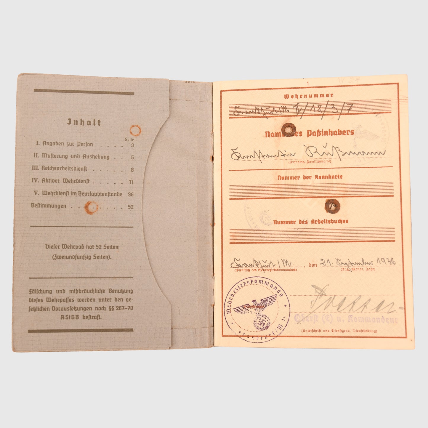 GERMAN WWII KRIEGSMARINE U-BOAT 110 DOCUMENT AND MEDAL GROUPING