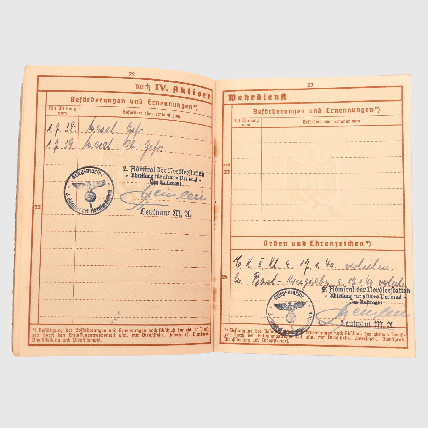 GERMAN WWII KRIEGSMARINE U-BOAT 110 DOCUMENT AND MEDAL GROUPING