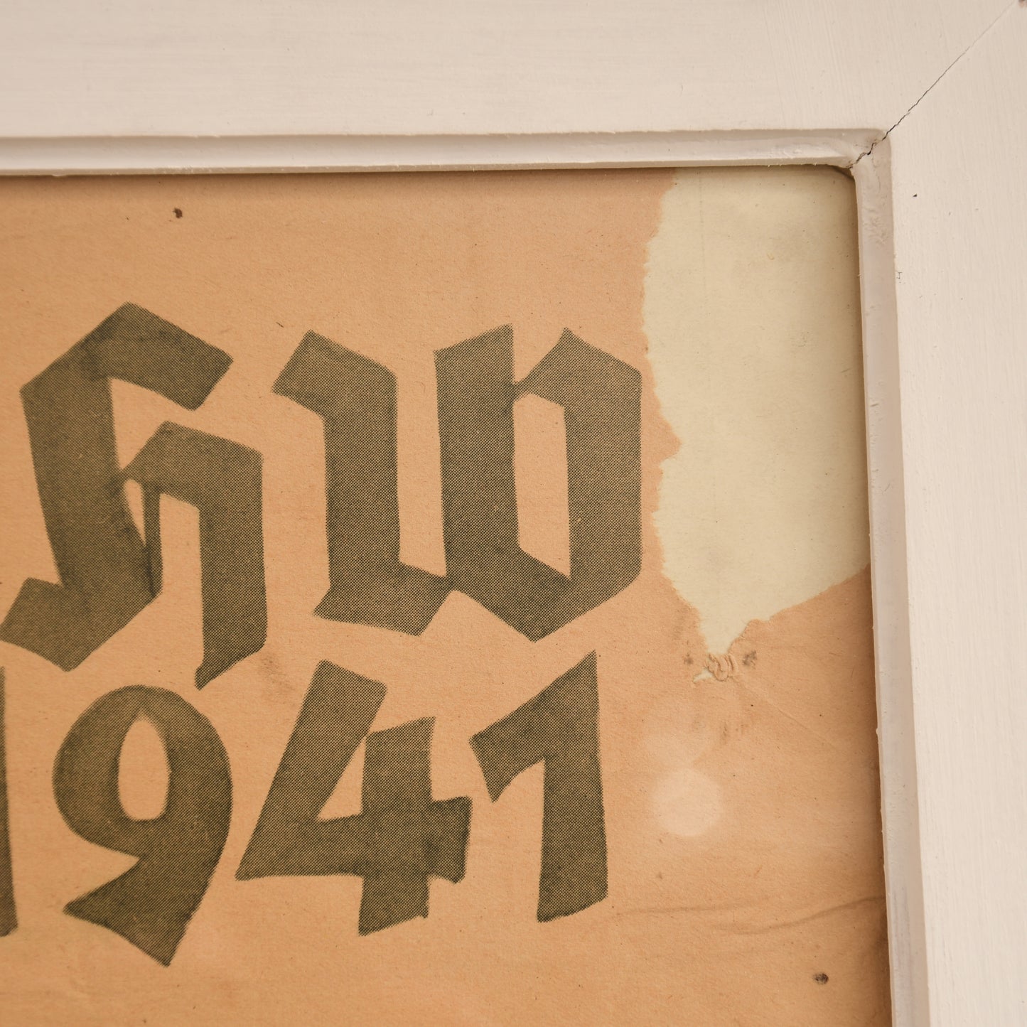 GERMAN WWII WAFFEN SS POLICE WINTER HELP WORK POSTER