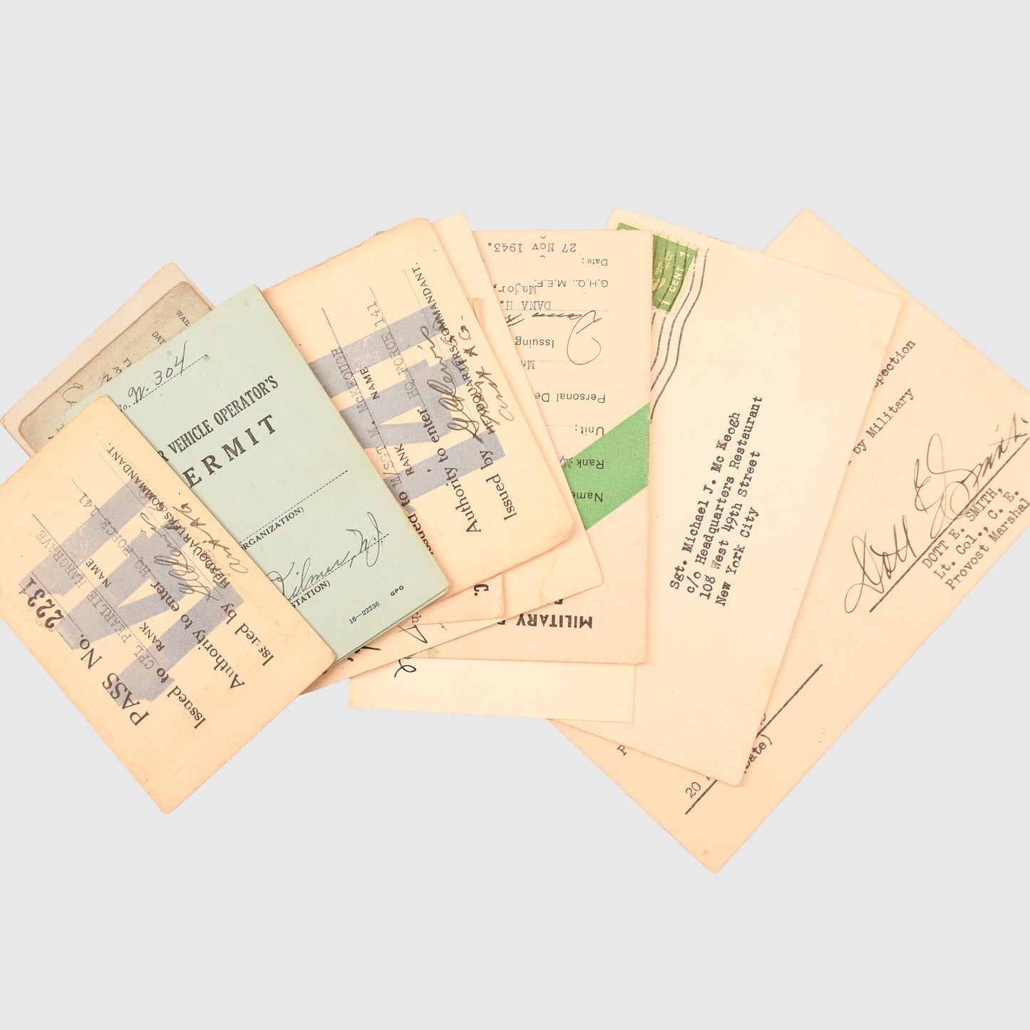 US WWII GENERAL EISENHOWER AIDE GROUPING