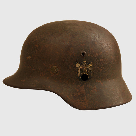 German WWII Army Double Decal M35 Combat Helmet