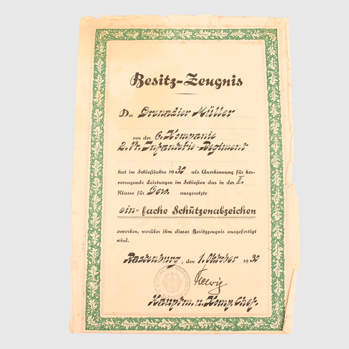 GERMAN WWII ANTI PARTISAN BADGE IN BRONZE CITATION GROUPING