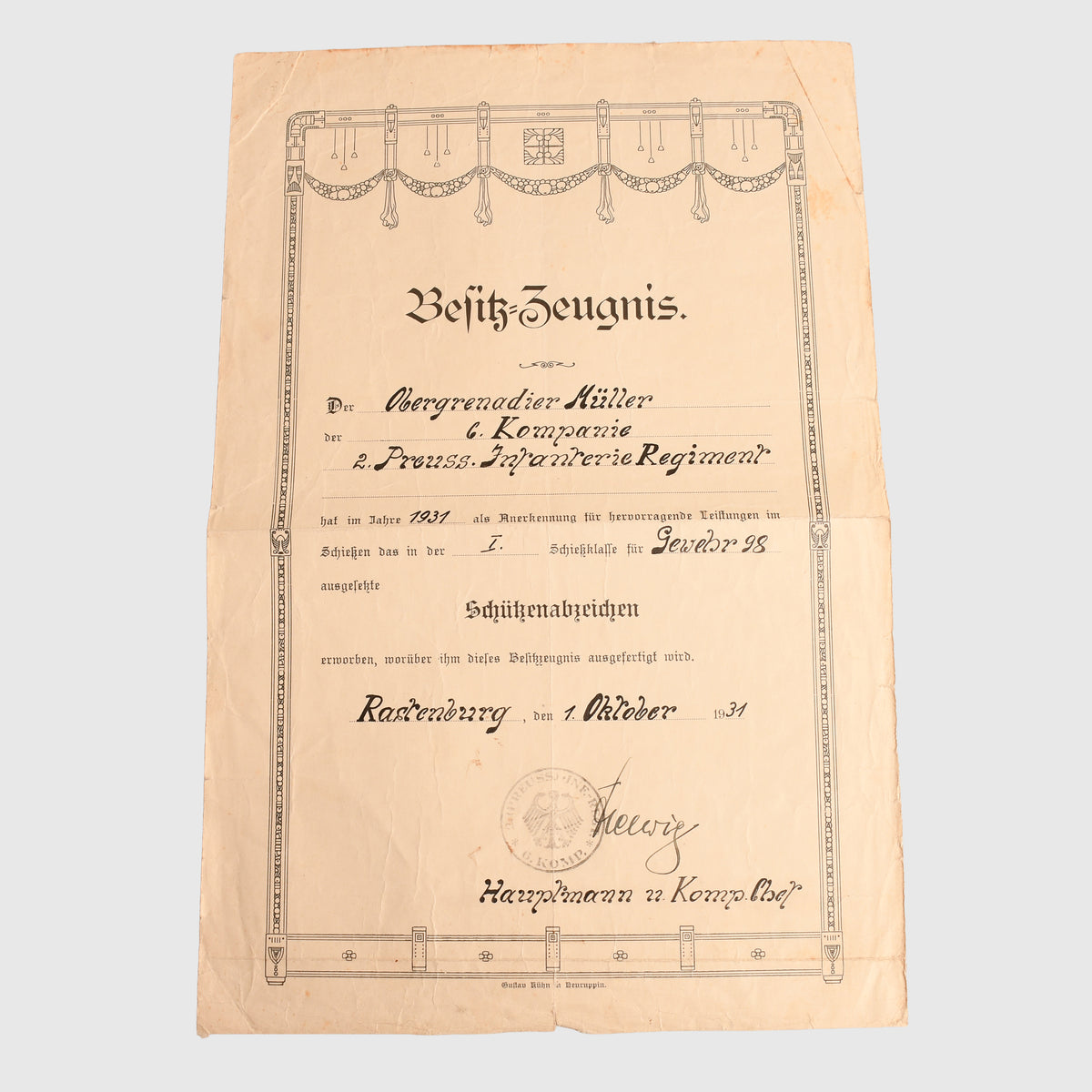 GERMAN WWII ANTI PARTISAN BADGE IN BRONZE CITATION GROUPING