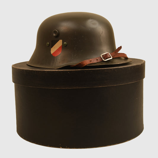 German WWII Child’s Steel Helmet in Original Delivery Box