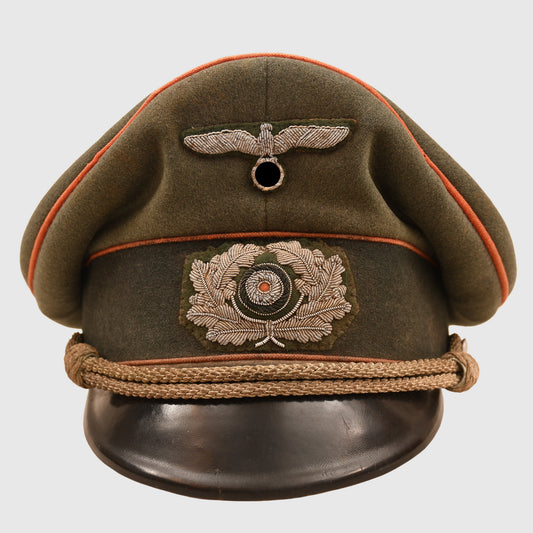 GERMAN WWII FIELD POLICE OR RECRUITING DISTRICT DOUBLE EREL VISOR CAP