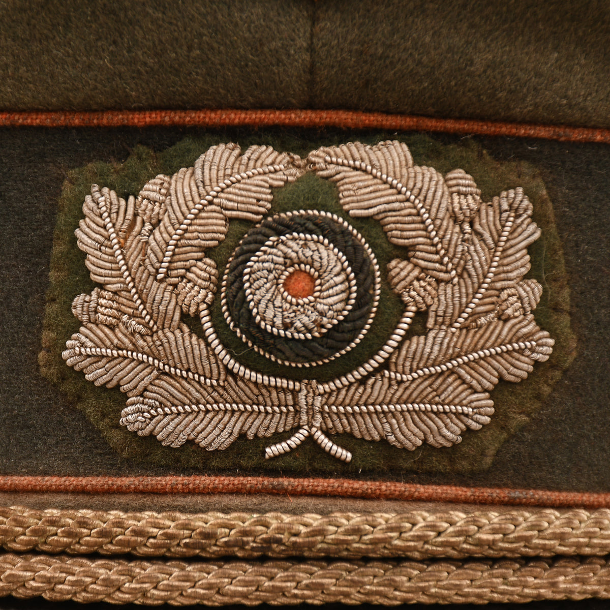 GERMAN WWII FIELD POLICE OR RECRUITING DISTRICT DOUBLE EREL VISOR CAP