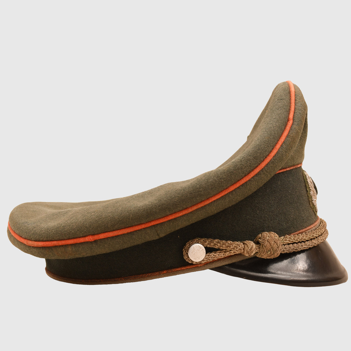 GERMAN WWII FIELD POLICE OR RECRUITING DISTRICT DOUBLE EREL VISOR CAP