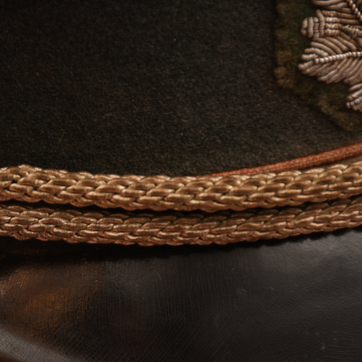 GERMAN WWII FIELD POLICE OR RECRUITING DISTRICT DOUBLE EREL VISOR CAP