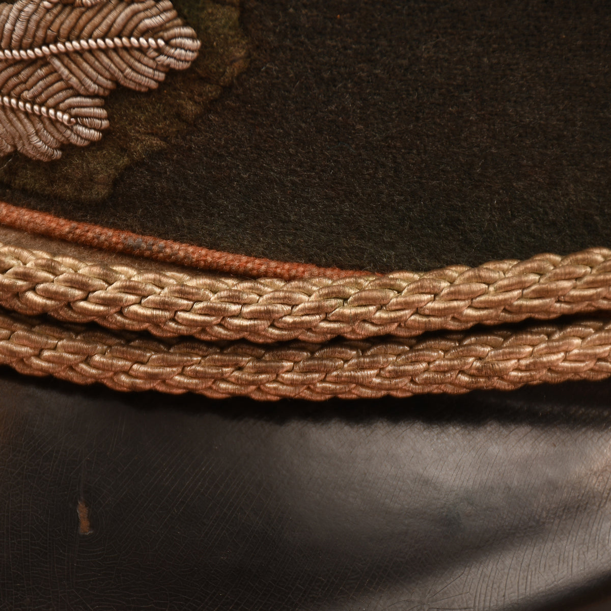GERMAN WWII FIELD POLICE OR RECRUITING DISTRICT DOUBLE EREL VISOR CAP
