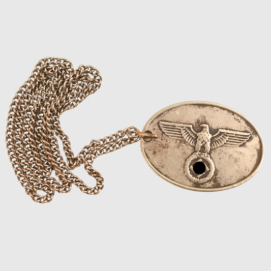 GERMAN WWII GEHEINE STAATSPOLIZEI (GESTAPO) WARRANT DISC