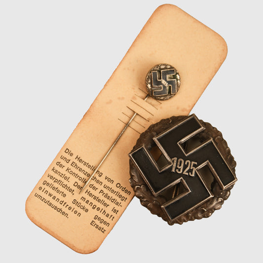 German WWII Gau Tradition Badge with Its Miniature