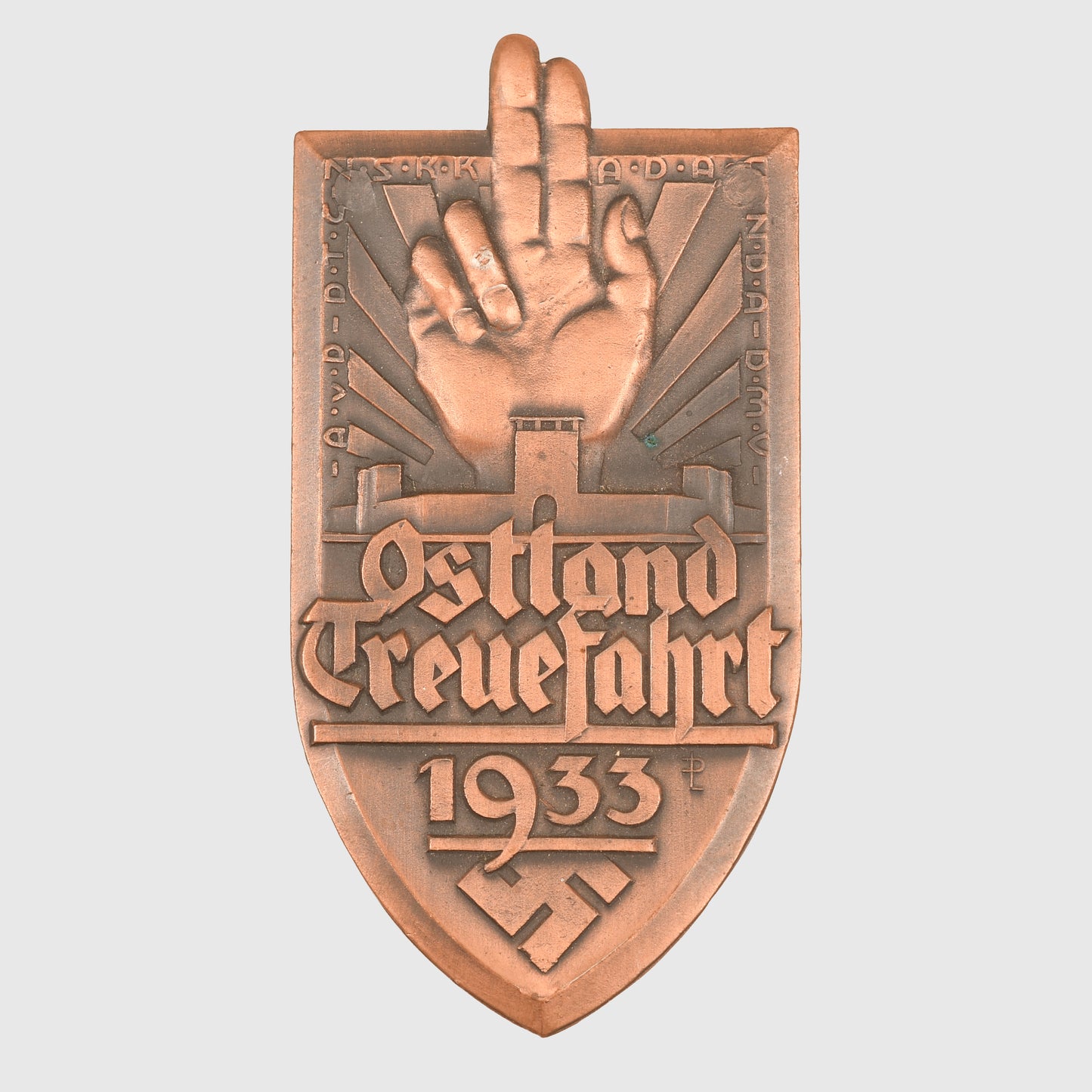 GERMAN WWII NSKK DDAC OSTLAND MEETING PLAQUE
