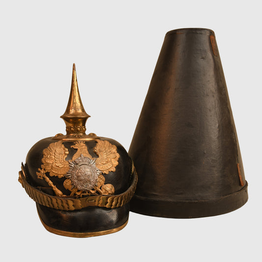 German WWI Saxon Weimar Infantry Officers Pickelhaube