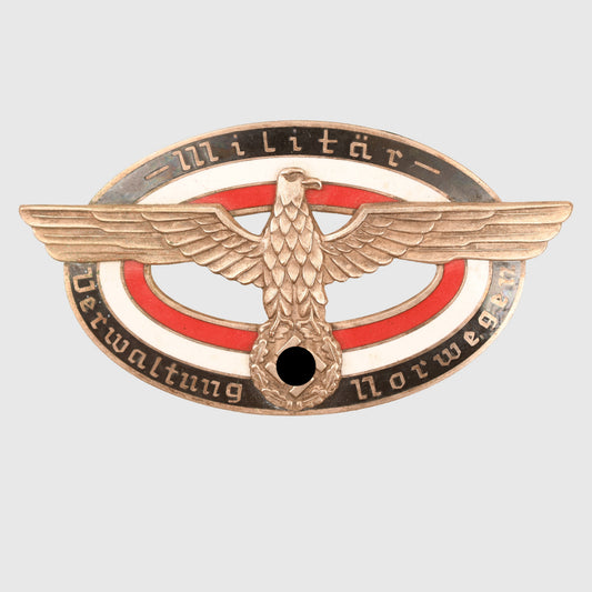GERMAN WWII NORWAY ADMINISTRATIVE OFFICERS ENAMEL BADGE