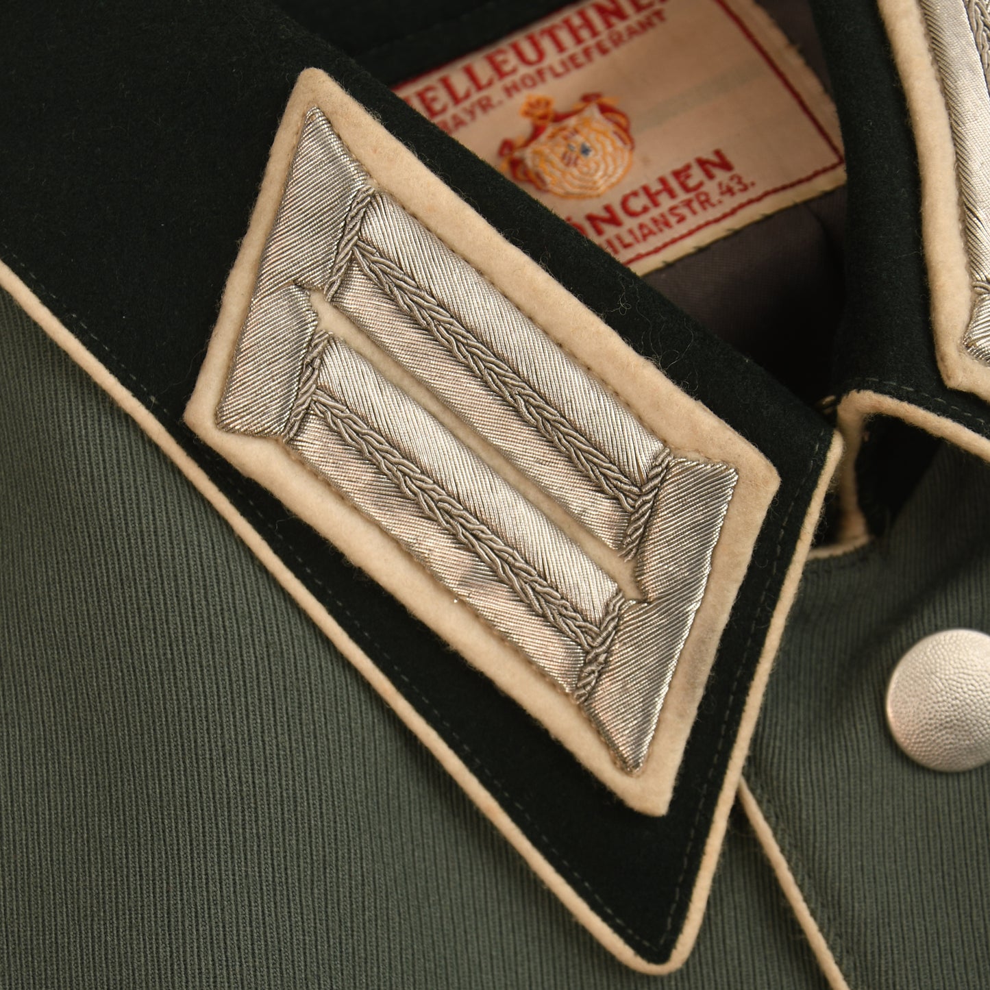 GERMAN WWII ARMY INFANTRY MAJOR’S PIPED FIELD SERVICE TUNIC