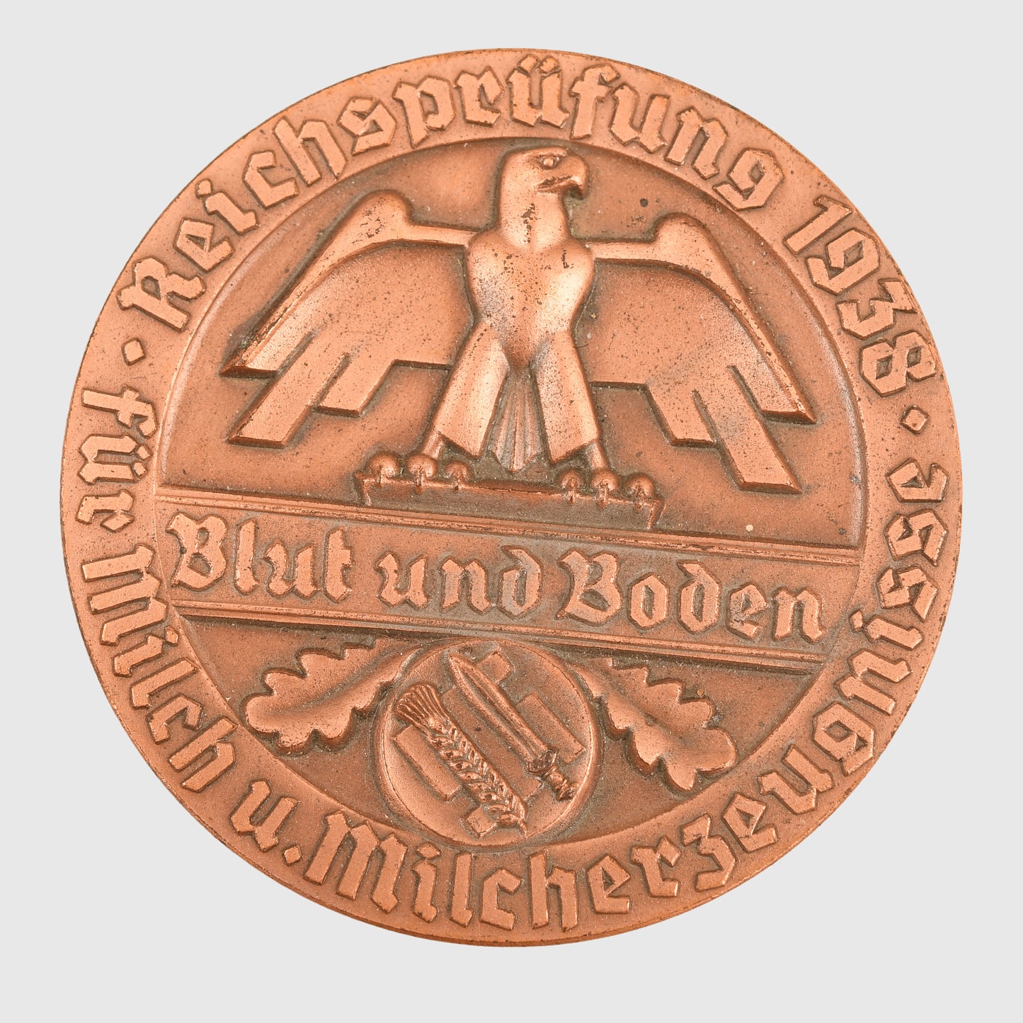 GERMAN WWII BLOOD & SOIL COPPER BRONZE MEDALLION