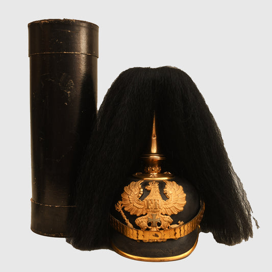 German WWI Prussian Fusilier Regiment No. 80 Officers Parade Helmet