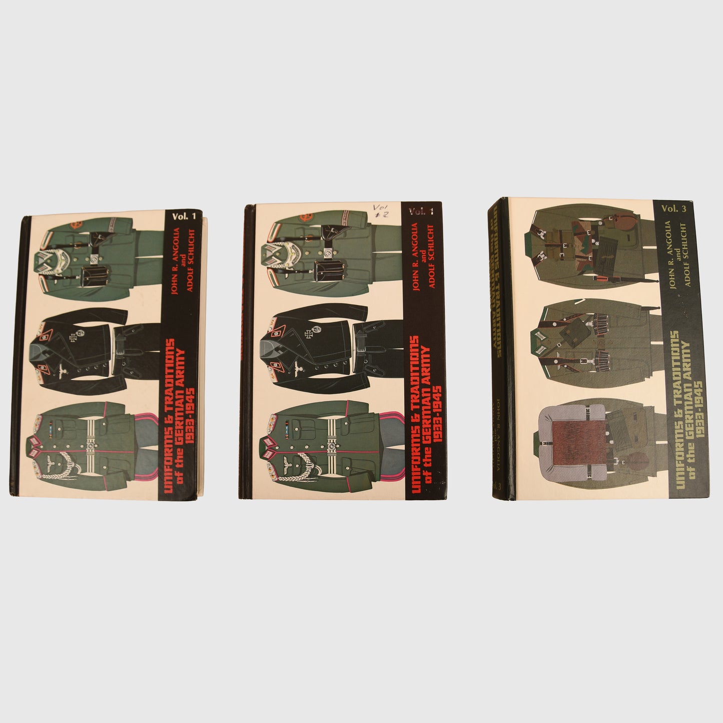 German WWII Uniforms & Traditions of the German Army 1933-45, John R. Angolia & Adolf Schlicht, 3 Volumes