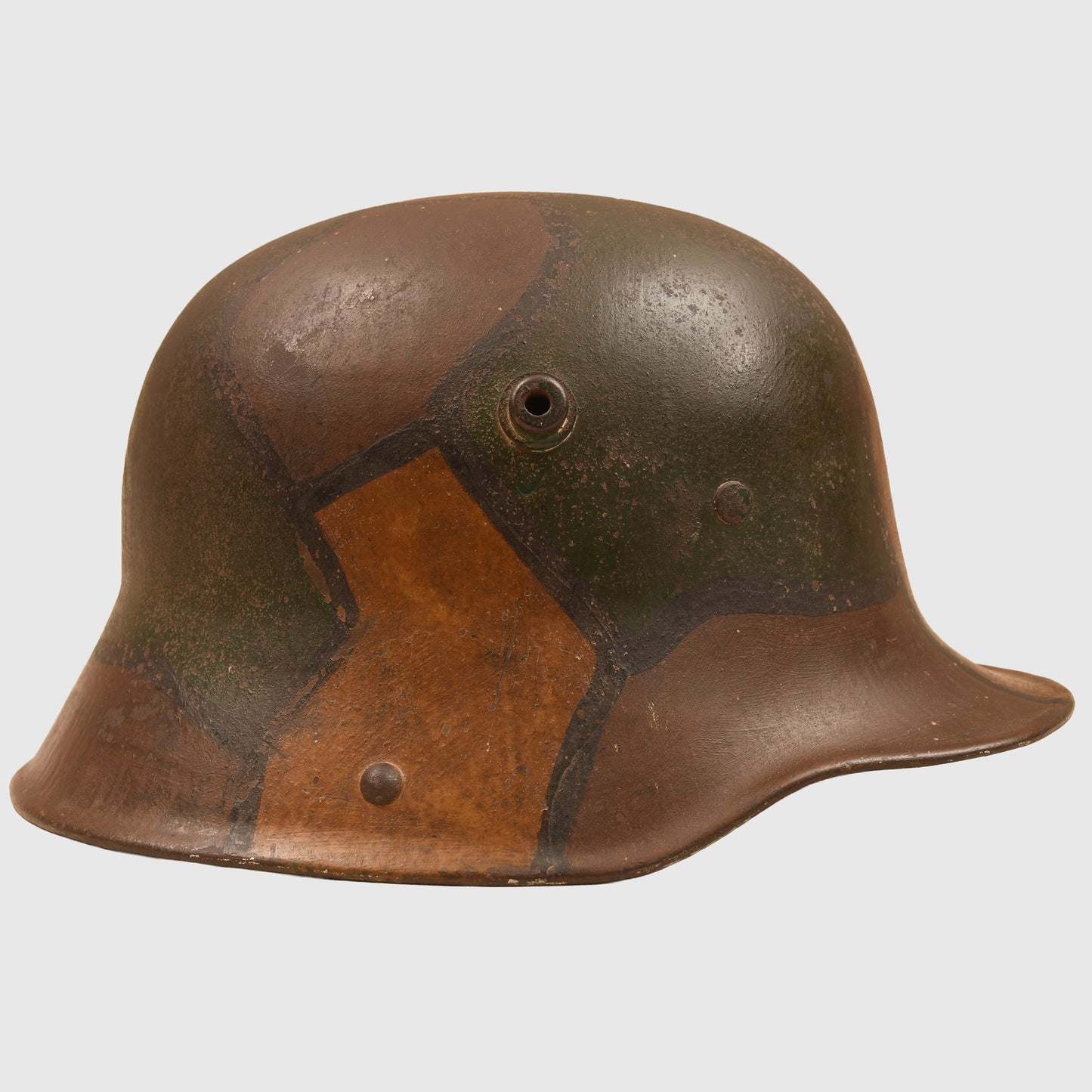 GERMAN WWI CAMOUFLAGE M.17 TRENCH HELMET
