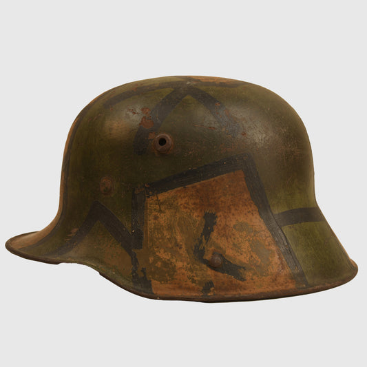 German WWI Zigzag Pattern M.16 Camouflage Helmet