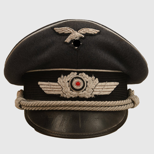 German WWII Luftwaffe Officers Visor Cap