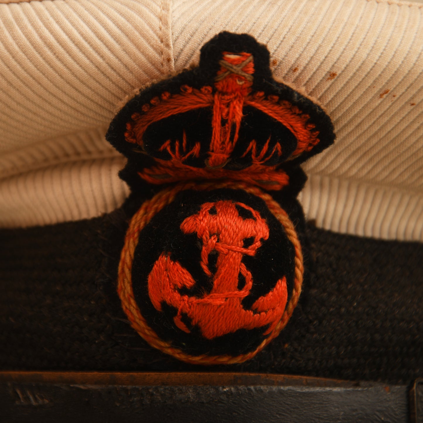 British WWI Royal Naval White Top Visor Cap