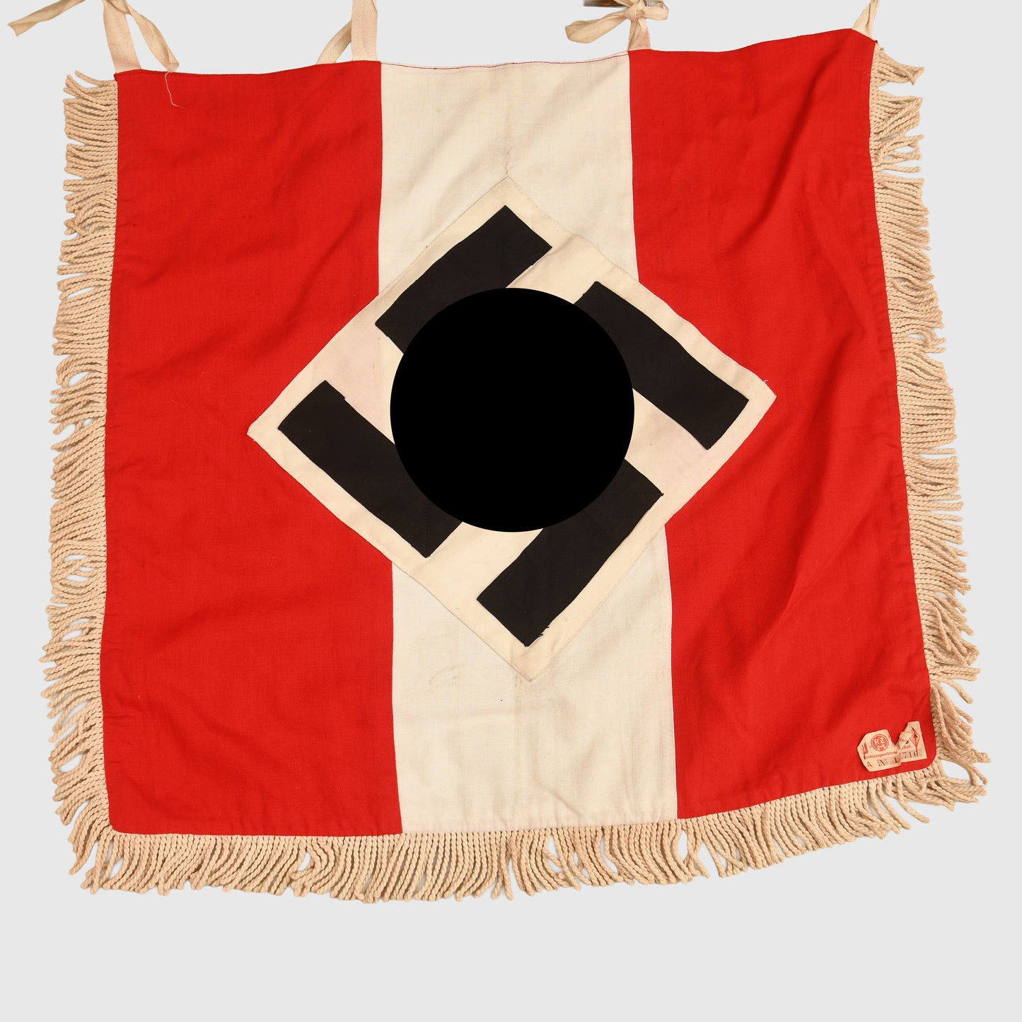 GERMAN WWII HITLER YOUTH TRUMPET BANNER