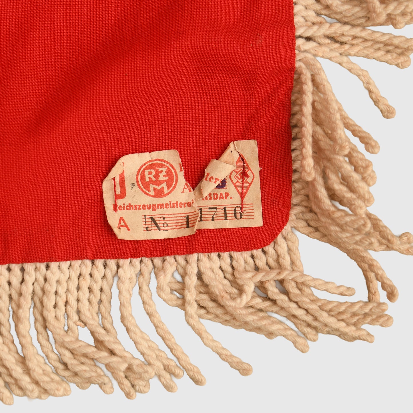 GERMAN WWII HITLER YOUTH TRUMPET BANNER