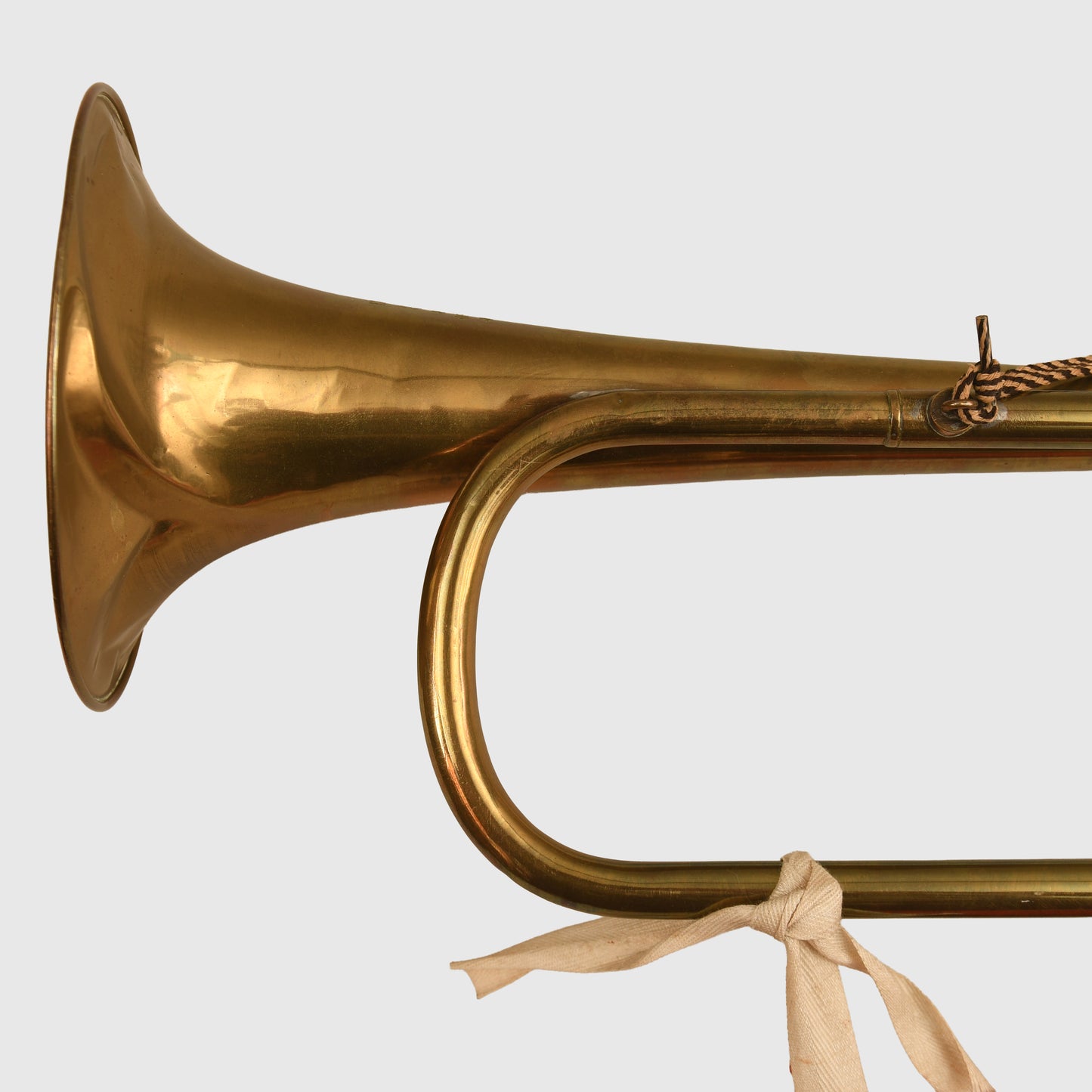 GERMAN WWII HITLER YOUTH TRUMPET BANNER