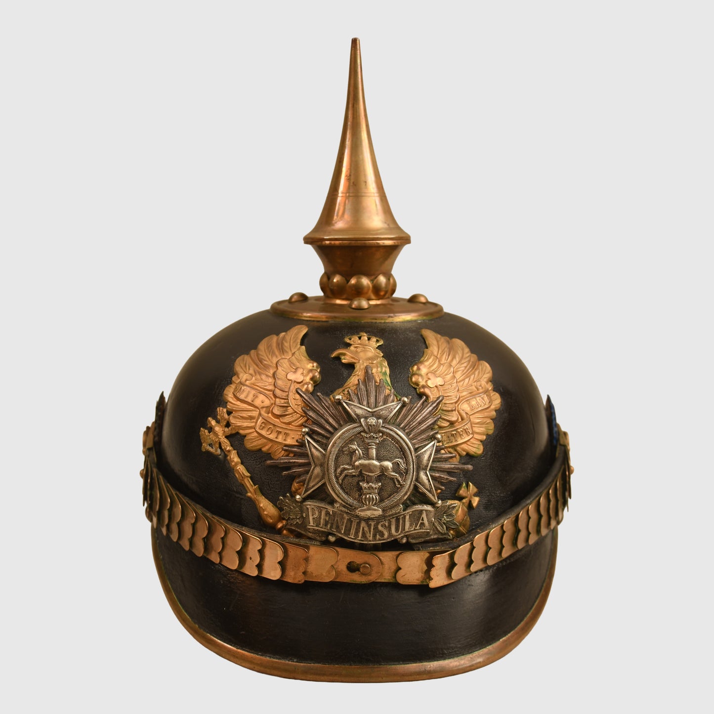IMPERIAL GERMAN BRUNSWICK INFANTRY REGIMENT 92 1 YEAR VOLUNTEER PICKELHAUBE
