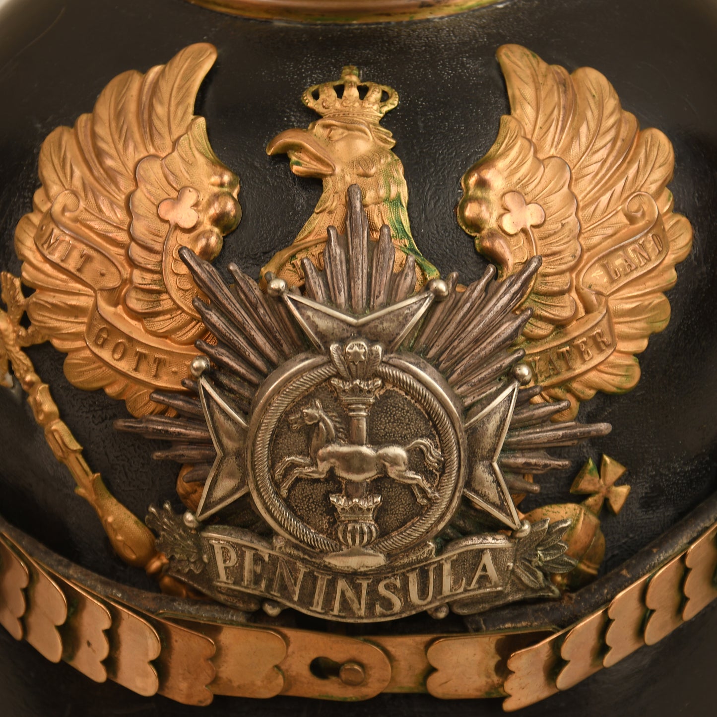 IMPERIAL GERMAN BRUNSWICK INFANTRY REGIMENT 92 1 YEAR VOLUNTEER PICKELHAUBE
