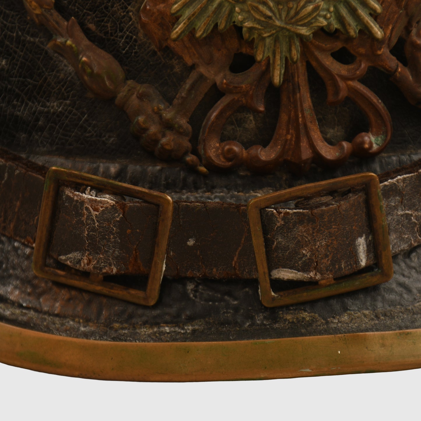 GERMAN WWI THURINGEN INFANTRY REGIMENT 95 ENLISTED MANS PICKELHAUBE - BATTLE DAMAGED