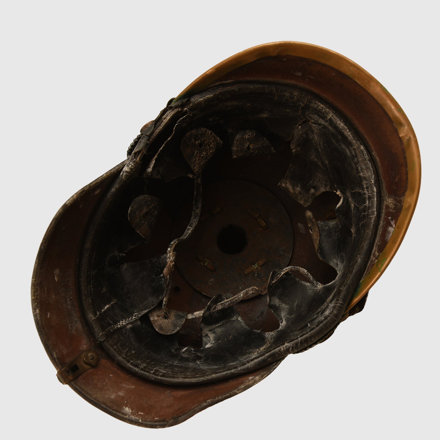 GERMAN WWI THURINGEN INFANTRY REGIMENT 95 ENLISTED MANS PICKELHAUBE - BATTLE DAMAGED