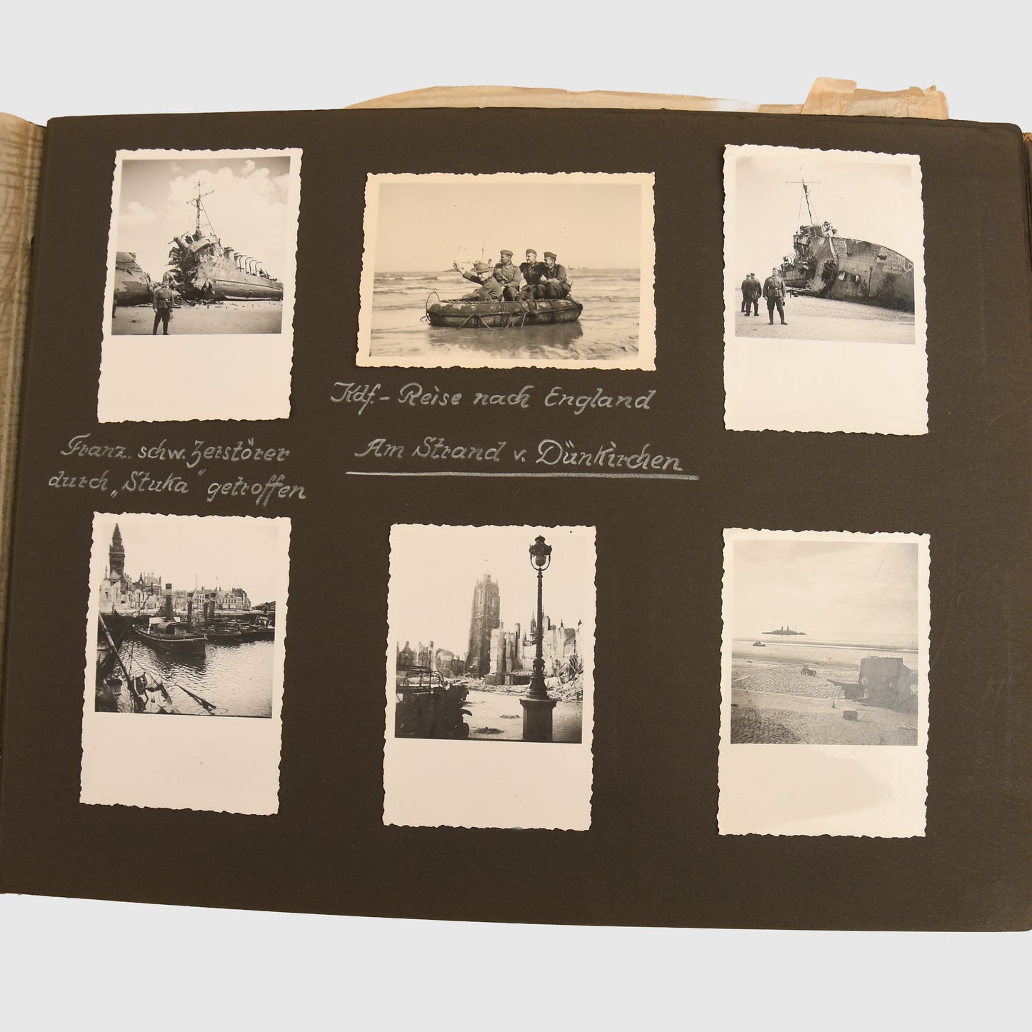GERMAN WWII POLAND, DUNKIRK AND DIEPPE MAGNIFICENT ARMY PHOTOGRAPH ALBUM