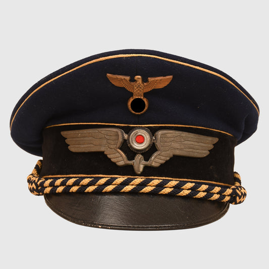 GERMAN WWII RAILWAY GENERAL’S VISOR CAP