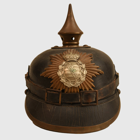 German WWI Saxon Enlisted Mans Pickelhaube