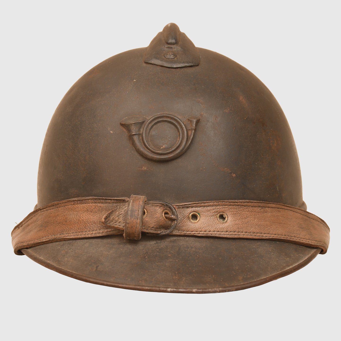 FRENCH WWI ACIER TROMPE CHASSEUR OFFICERS HELMET
